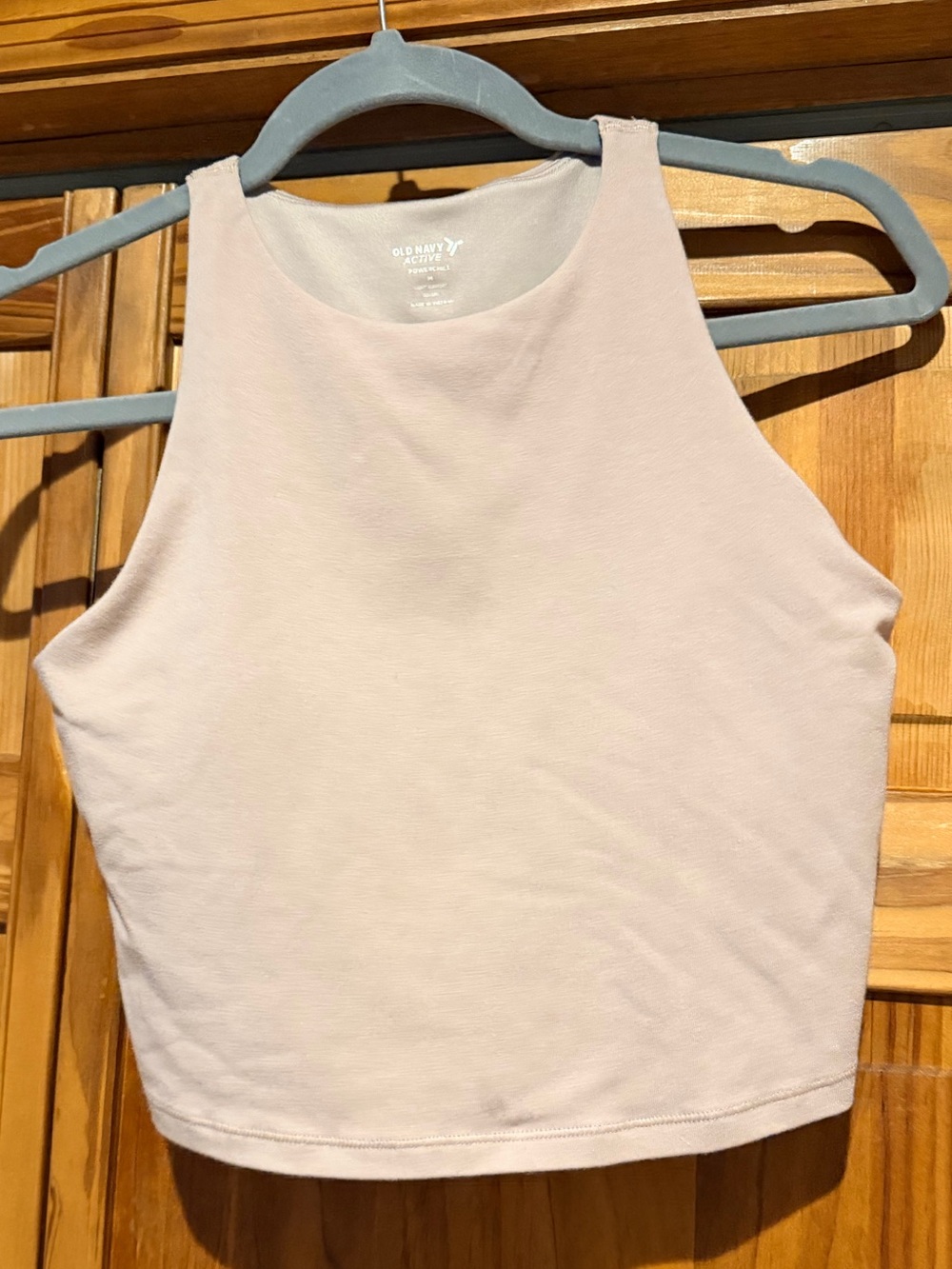 Old Navy Pale Pink Ribbed Cropped Tank